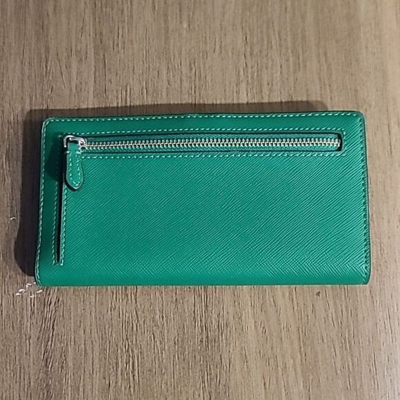 Kate Spade Stacy Leather Green Bifold Wallet - Picture 2 of 4